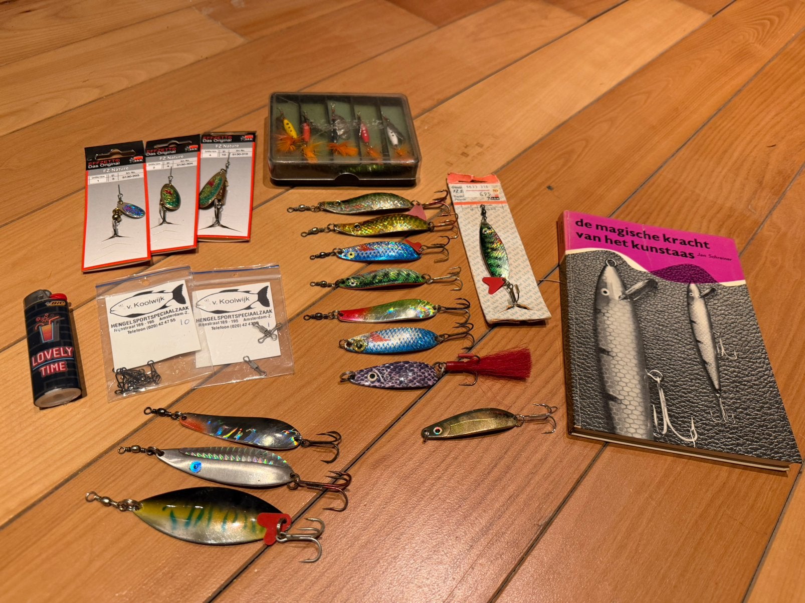vintage kunstaas blinkers Dam, Shakespare, 20stuks, Ophalen of Verzenden, Zo goed als nieuw, Kunstaas