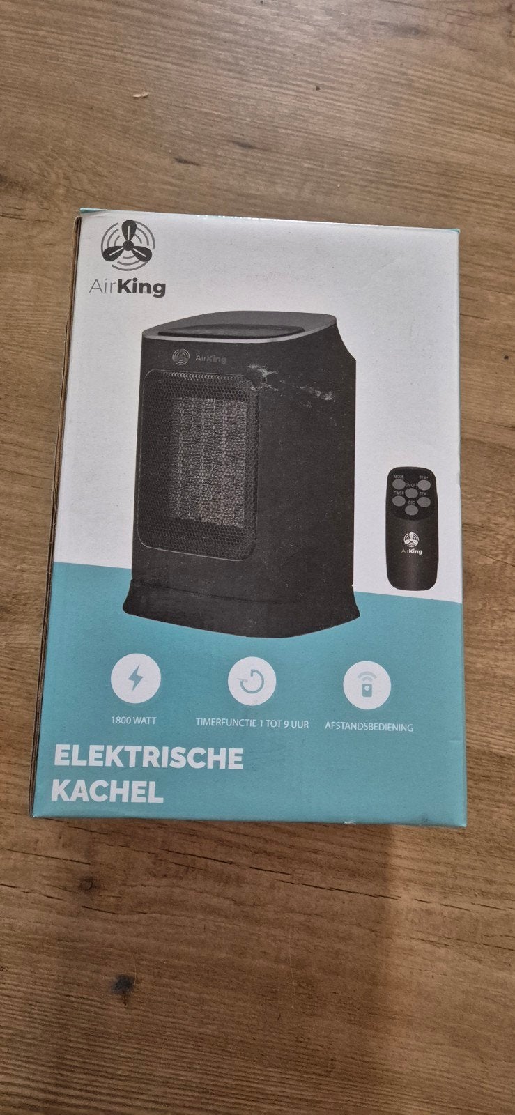 AirKing Elektrische Kachel met Afstandsbediening - Z.G.A.N., Huis en Inrichting, Ophalen, Overige soorten, Elektrisch, Zo goed als nieuw