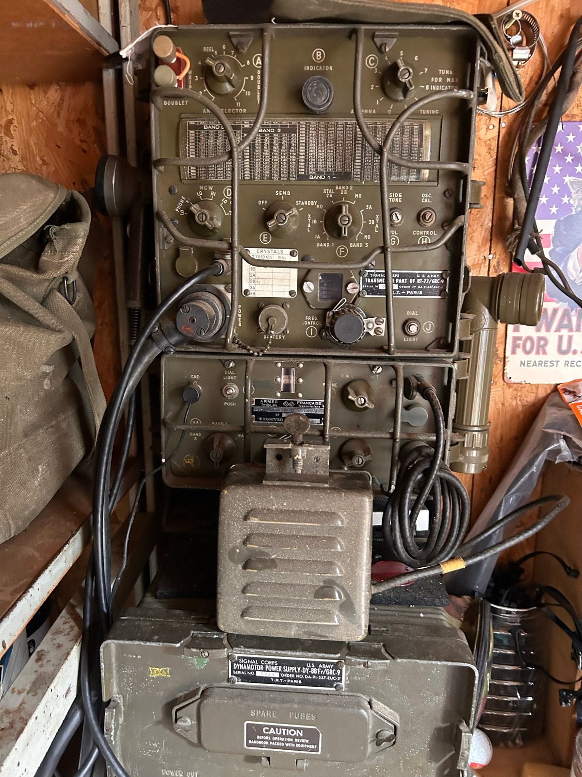 GRC-9 Militaire Radio Set, Ophalen, Gebruikt