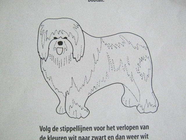 Borduurpatroon  Hond Bobtail   strijkpatroon   nr 2268 do, Verzenden, Nieuw, Handborduren, Patroon