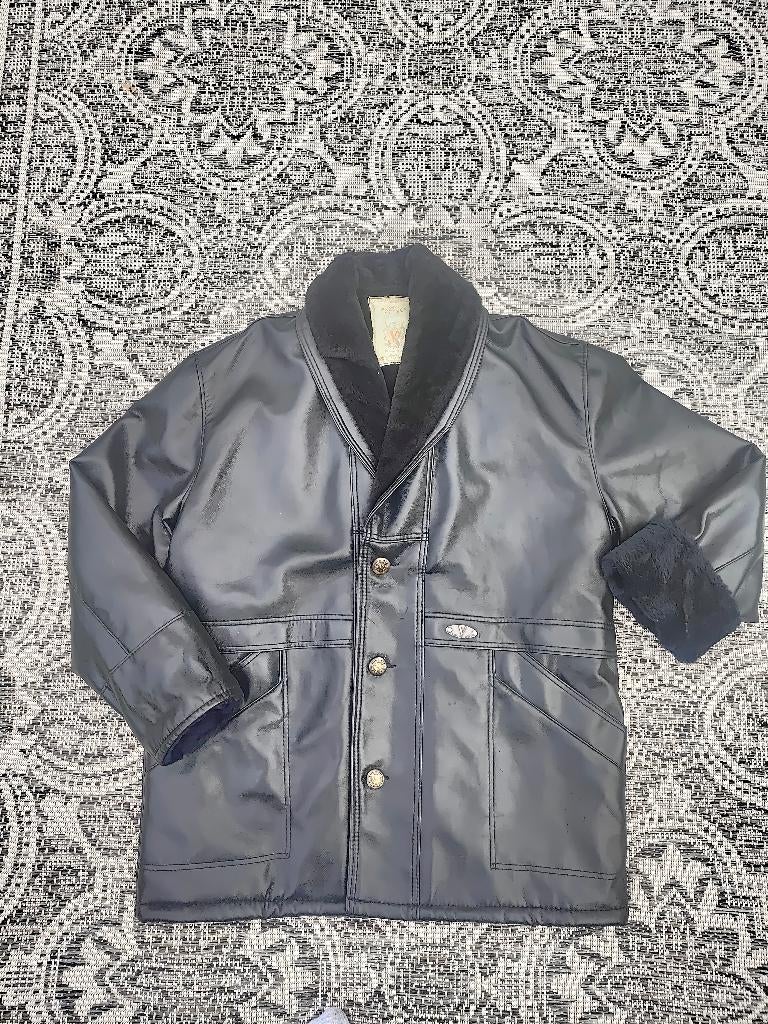 Vintage Antica Bottega leren jas, Kleding | Heren, Maat 52/54 (L), Zwart, Zo goed als nieuw, Antica bottega