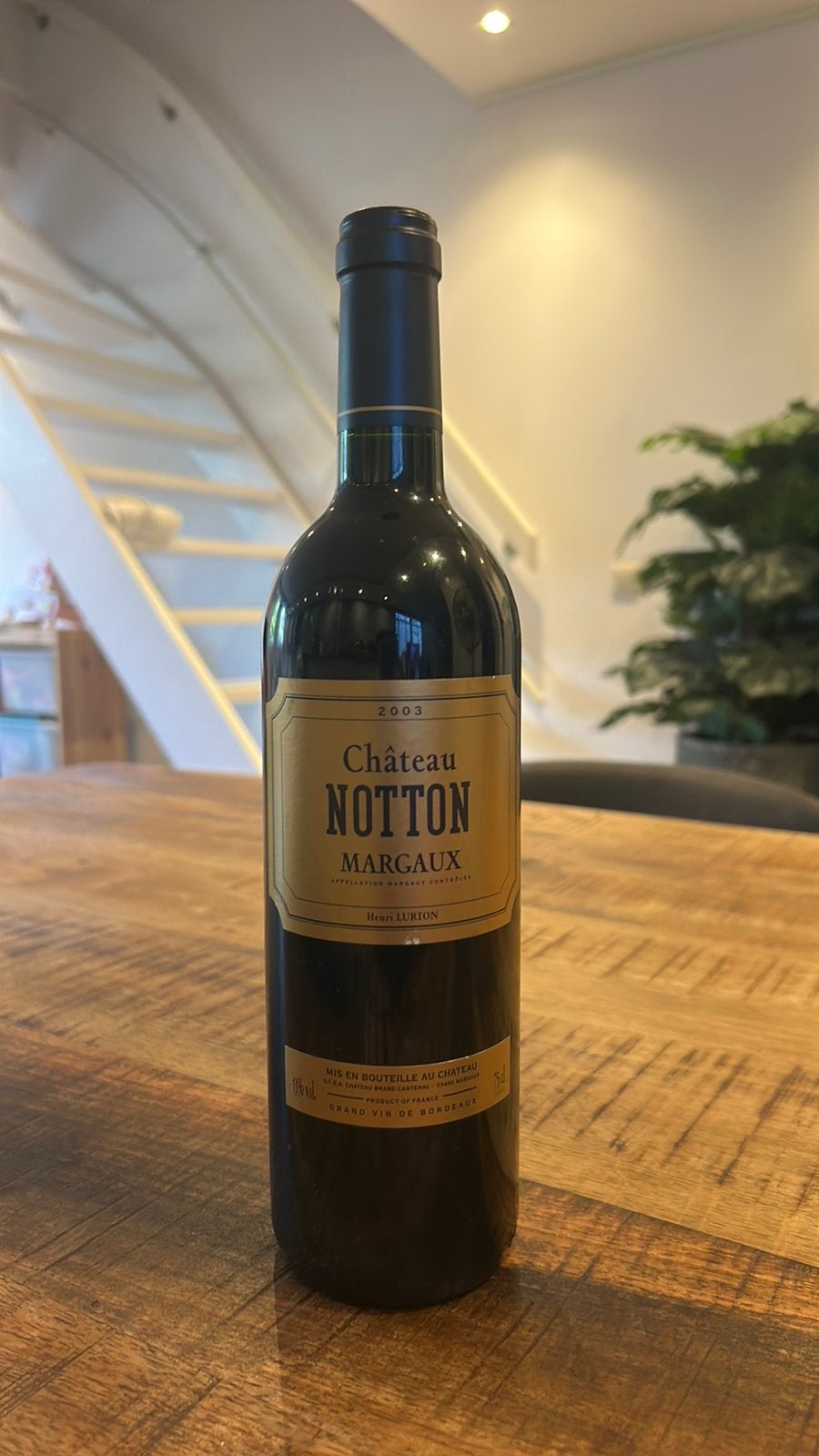 Chateau Notton Margaux 2003 - Henri Lurton / Brane-Cantenac, Ophalen, Zo goed als nieuw, Frankrijk, Champagne