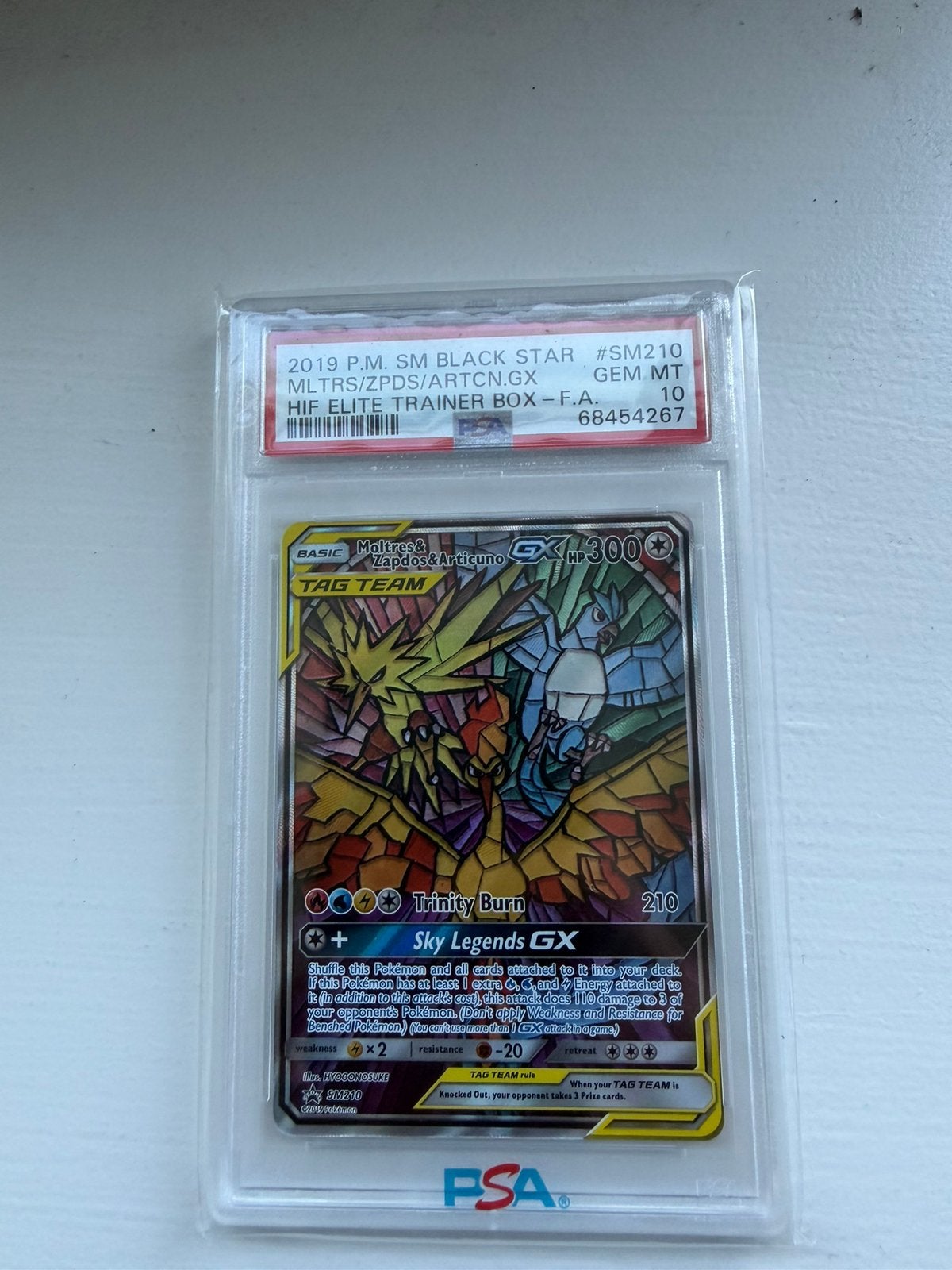Moltres & Zapdos & Articuno GX psa 10, Ophalen of Verzenden, Zo goed als nieuw