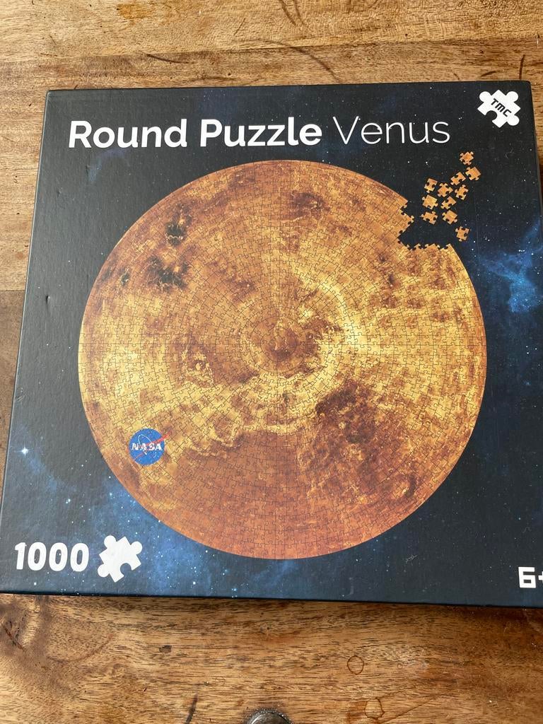 Ronde legpuzzel planeet Venus - 1000 stukjes, Hobby en Vrije tijd, Denksport en Puzzels, Ophalen of Verzenden, 500 t/m 1500 stukjes