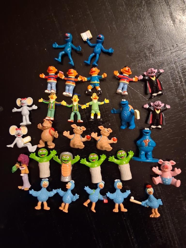Grote VINTAGE set Sesamstraat Speelfiguren, Ophalen of Verzenden, Gebruikt