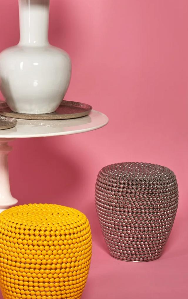 POLSPOTTEN Dot Kruk/Bijzettafel - Goud | Van €260, nu, 45 tot 60 cm, Minder dan 55 cm, Metaal of Aluminium, Nieuw