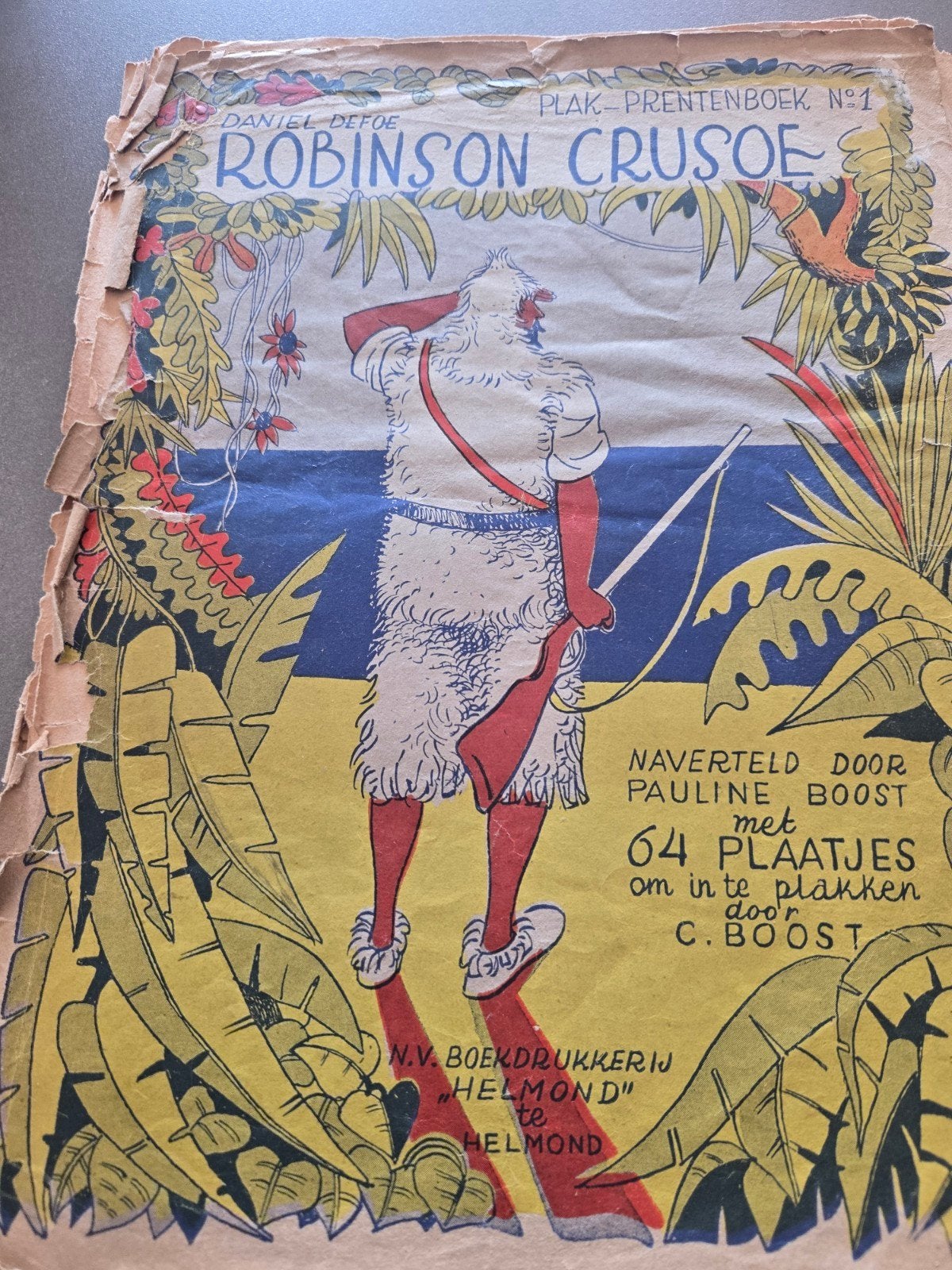 Plaatjes boek Robinson Crusoe, Antiek en Kunst, Ophalen of Verzenden