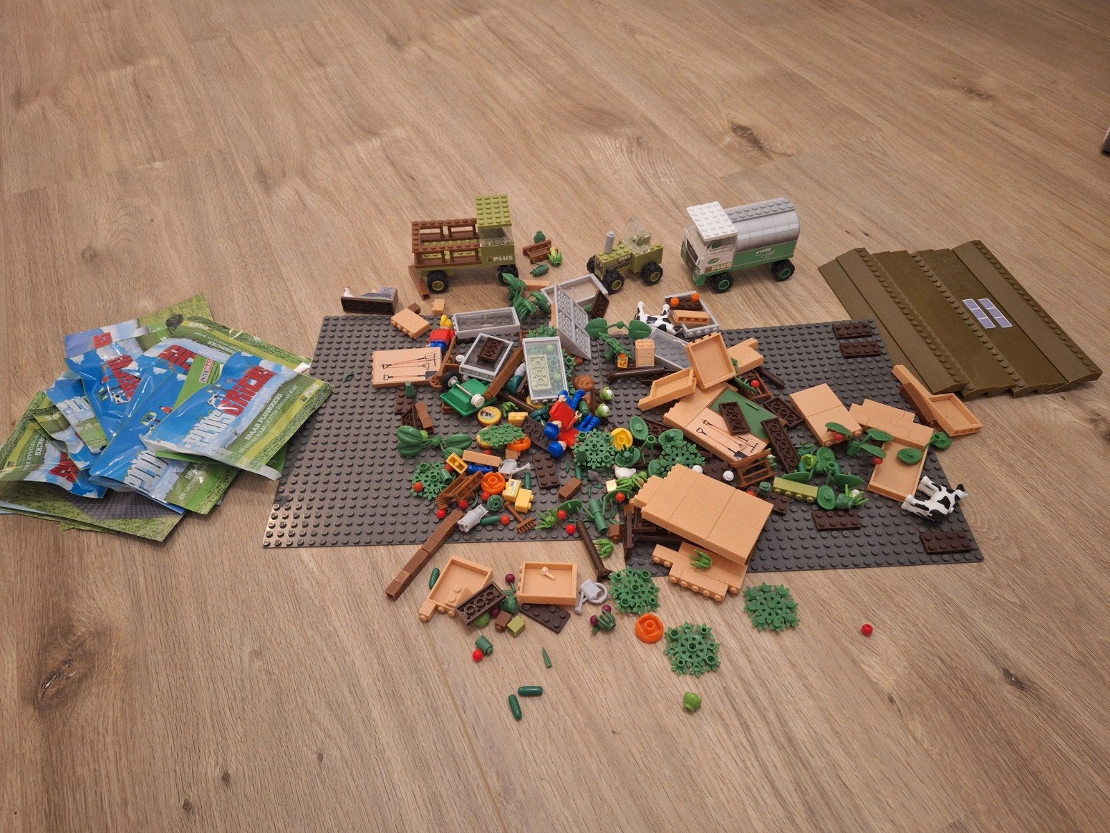 Grote set Plus Bricks boerderij thema met voertuigen, Ophalen of Verzenden