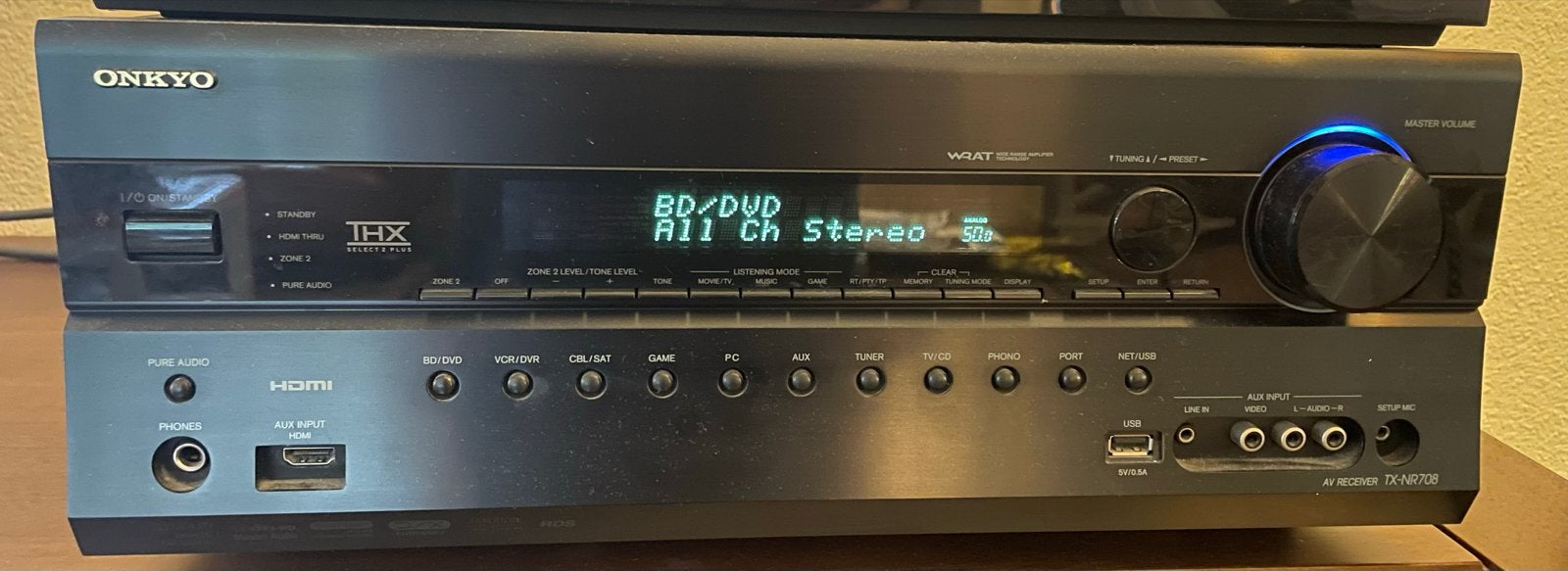 Onkyo TX-NR708 AV Receiver - Voor onderdelen, Ophalen, Niet werkend, Onkyo