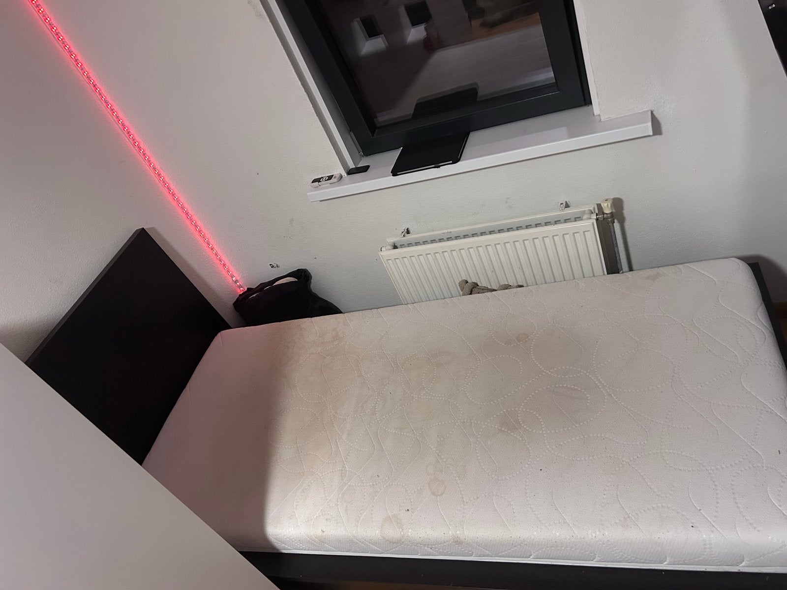MOET Deze week WEG!!!IKEA Malm bedframe met lattenbodem, Ophalen, Gebruikt, 90 cm, Eenpersoons