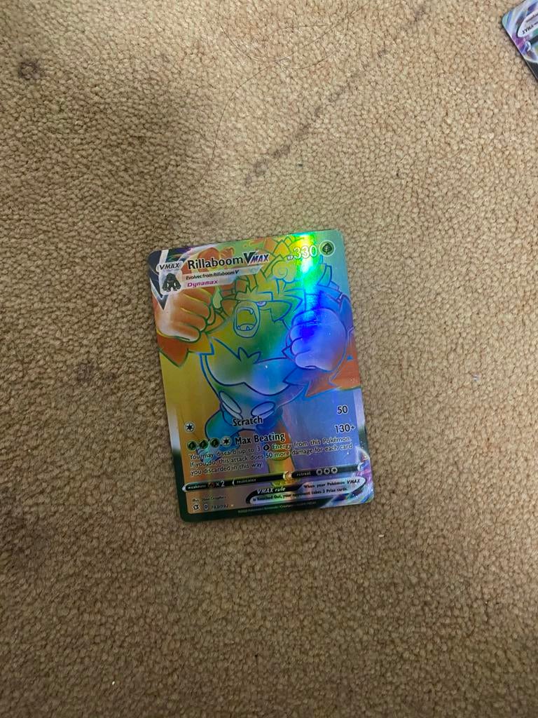 Zeldzame Pokémon kaarten - Rillaboom VMAX, Garbodor, Septatr, Verzenden, Zo goed als nieuw, Meerdere kaarten, Foil