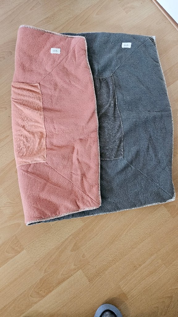 Koeka boxkleed grijs/zalmroze, Ophalen, Gebruikt, Rechthoekig, Boxkleed