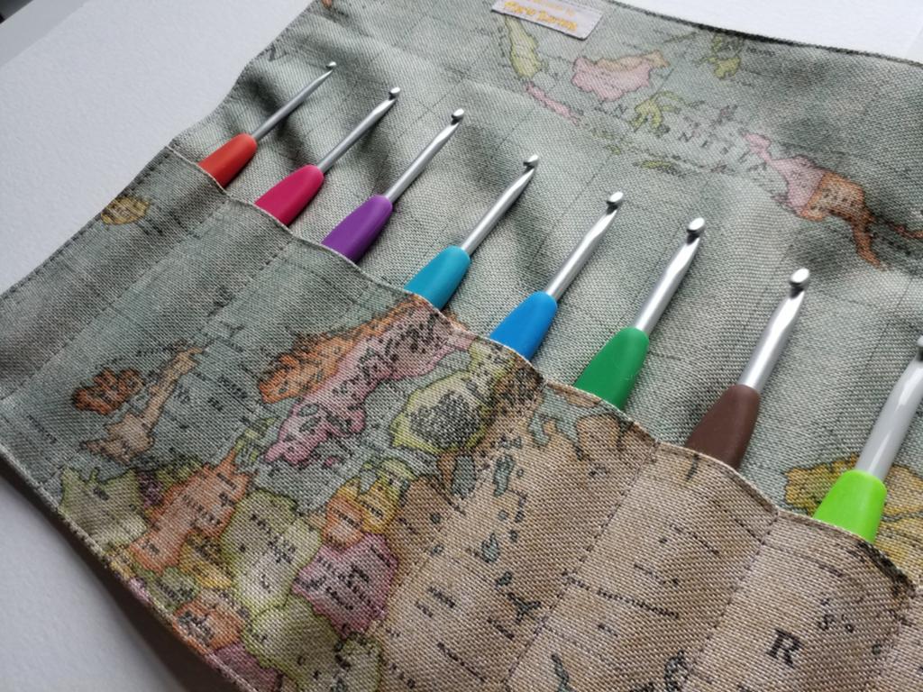 Haaknaalden etui Wereldkaart., Ophalen of Verzenden, Nieuw, Haken, Overige typen