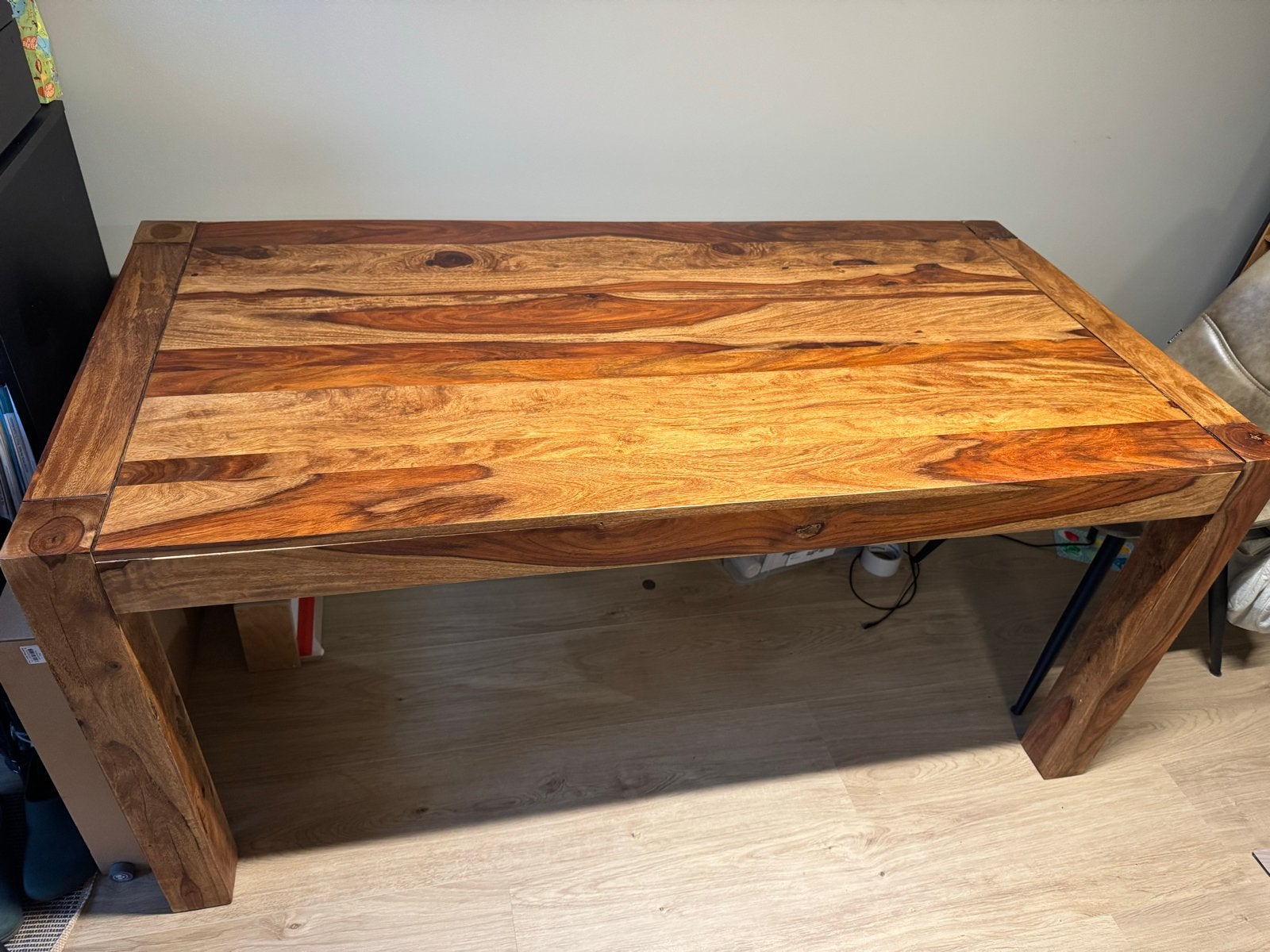 KARE Design Sheesham Houten Eettafel 160x80 cm, Ophalen, Industriaal, 50 tot 100 cm, Zo goed als nieuw