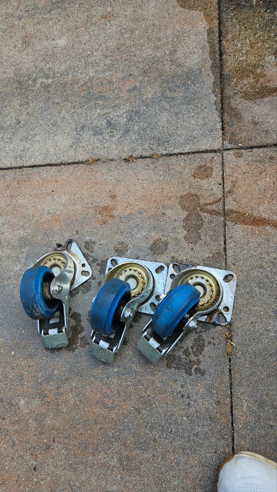 3 Wieltjes met rem - Rollen geweldig, Ophalen, Gebruikt