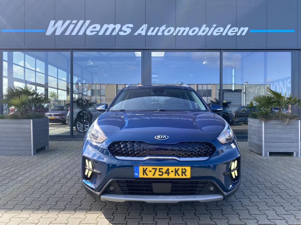 Kia Niro 1.6 GDi Hybrid DynamicLine Trekhaak, Adaptive Cruis, Auto's, Kia, Gebruikt, Met garantie (alle), Blauw, Leder en Stof