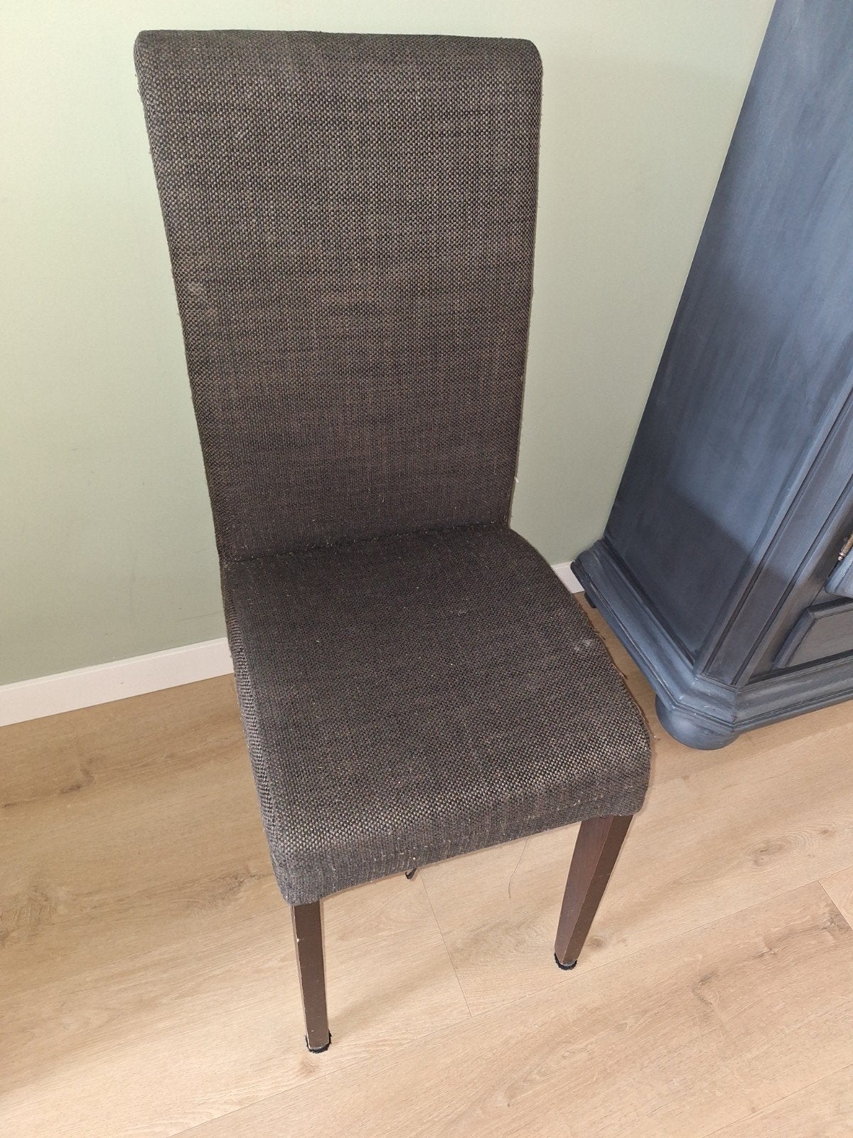 6 gebruikte eetkamerstoelen - gratis af te halen, Ophalen, Gebruikt, Overige kleuren, Stof