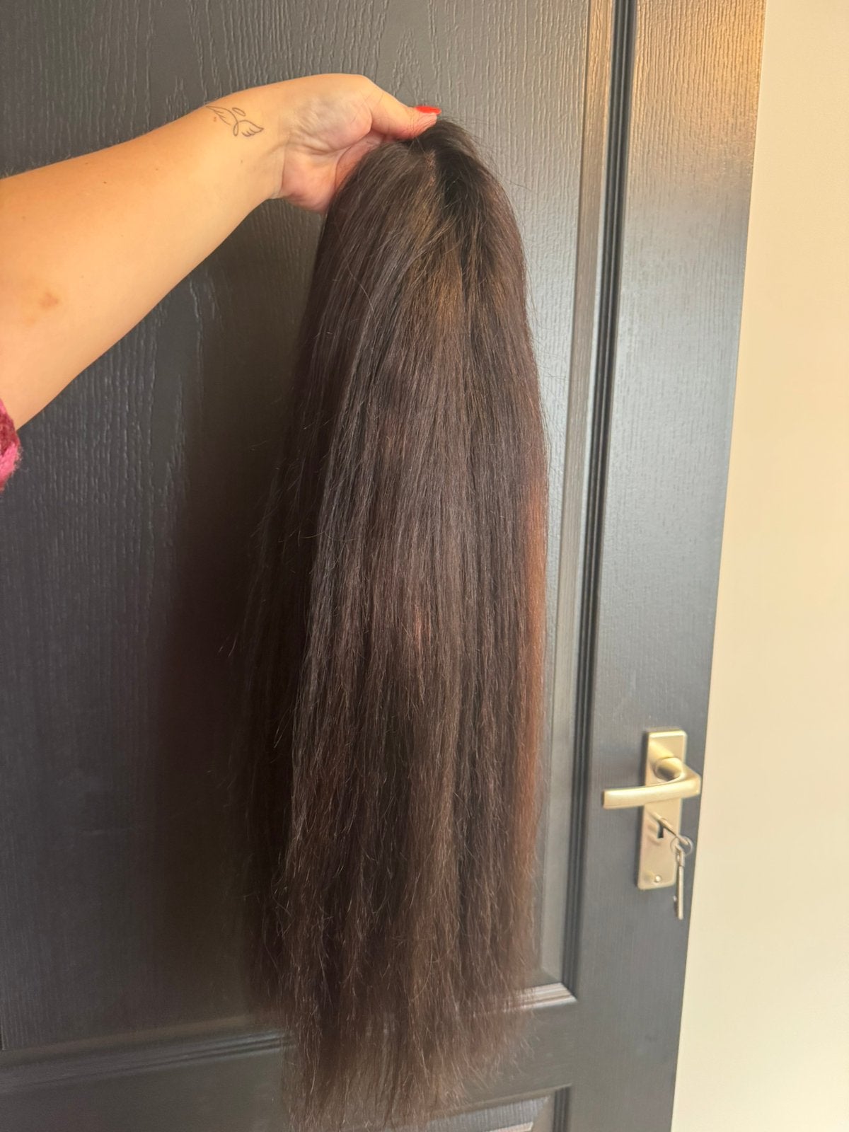 Prachtig vol haarstuk/lacewig, Ophalen of Verzenden, Zo goed als nieuw, Pruik of Haarverlenging