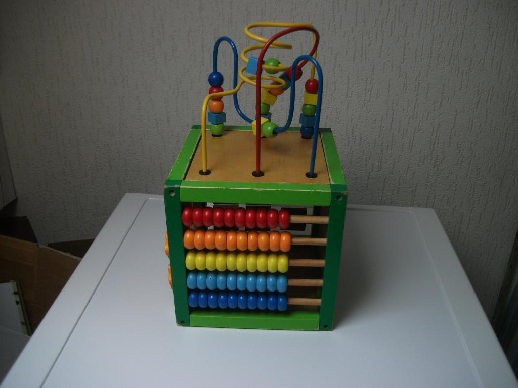 Speelkubus met telraam, Kinderen en Baby's, Speelgoed | Houten speelgoed, Ophalen of Verzenden, Gebruikt
