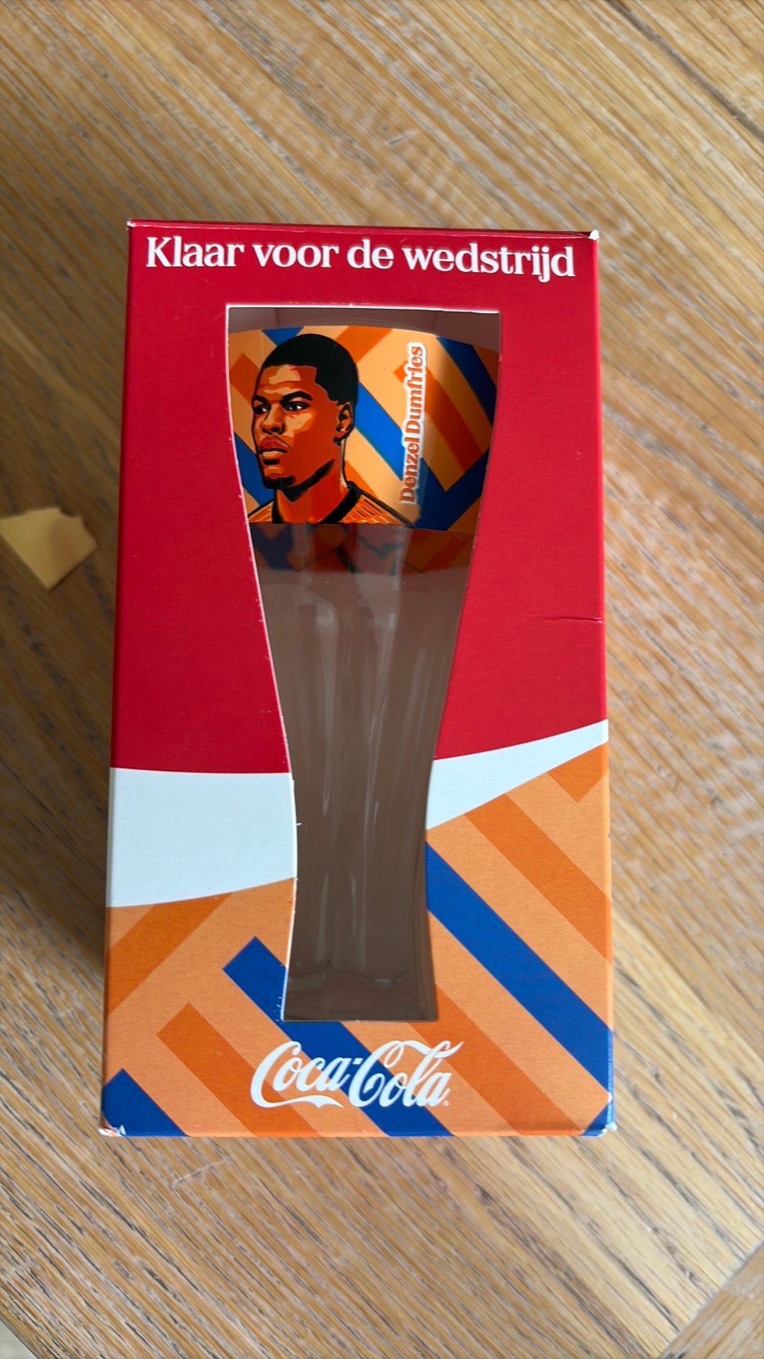 Wk coca cola glas denzel dumpfries, Ophalen of Verzenden, Zo goed als nieuw, Frisdrankglas