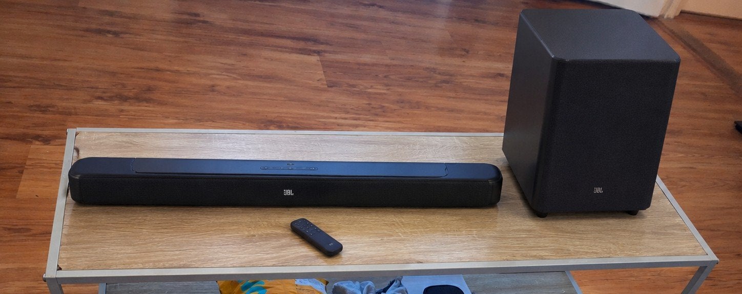 te koop JBL Bar 2.1 Deep Bass M2-Zwart, Ophalen, Zo goed als nieuw