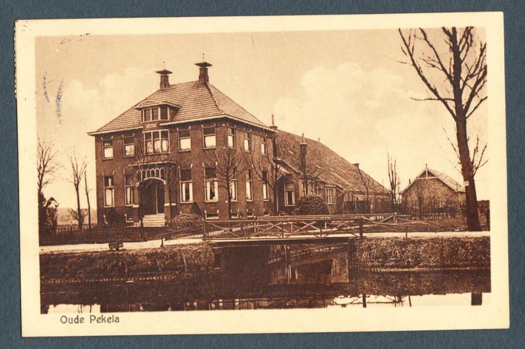 Oude Pekela (kaart heeft gelopen in 1943), Verzenden, 1940 tot 1960, Gelopen, Groningen