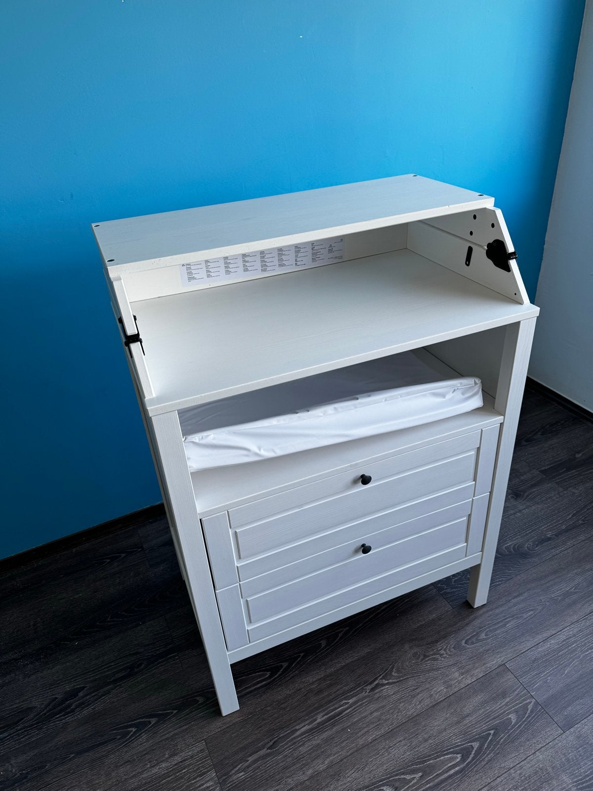 IKEA SUNDVIK Commode/Ladekast Wit met Verschoonmat, Kinderen en Baby's, Kinderkamer | Commodes en Kasten, Ophalen, Gebruikt, 70 cm of meer