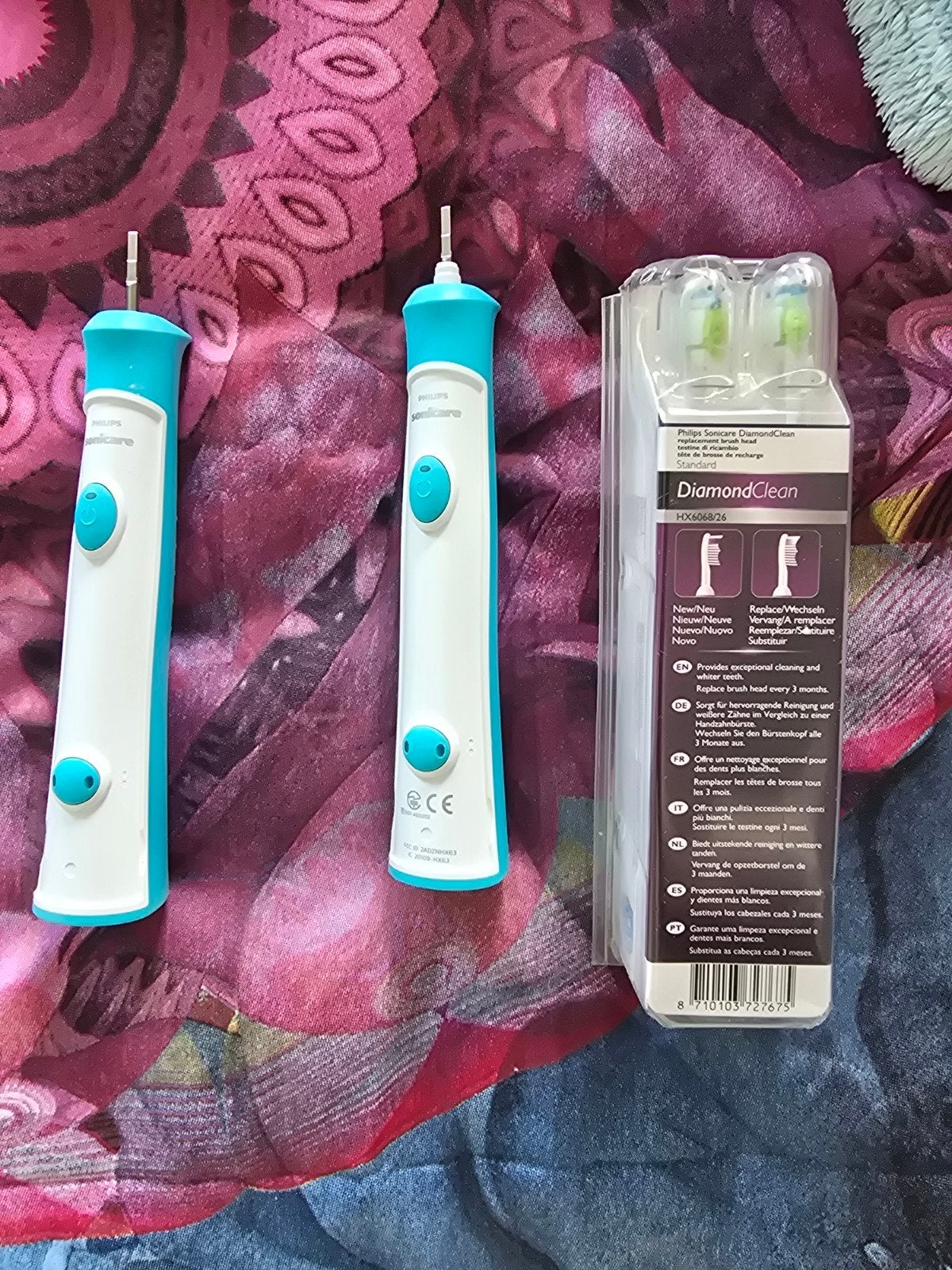 Philips Sonicare DiamondClean opzetborstels +2 tandenborstel, Ophalen, Zo goed als nieuw, Mondverzorging