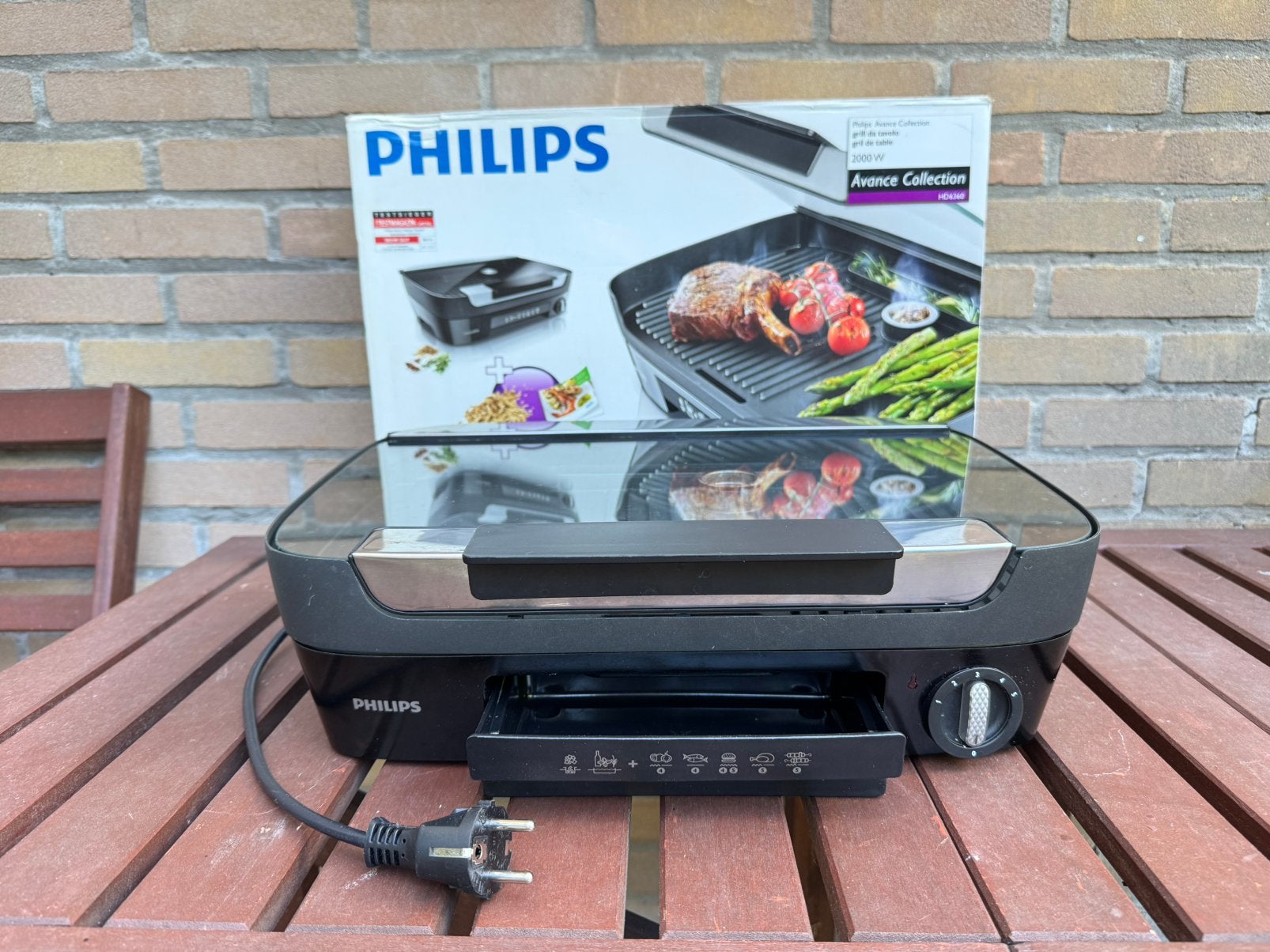 Philips tafelgrill HD6360, Ophalen, Uitneembare platen, Gebruikt