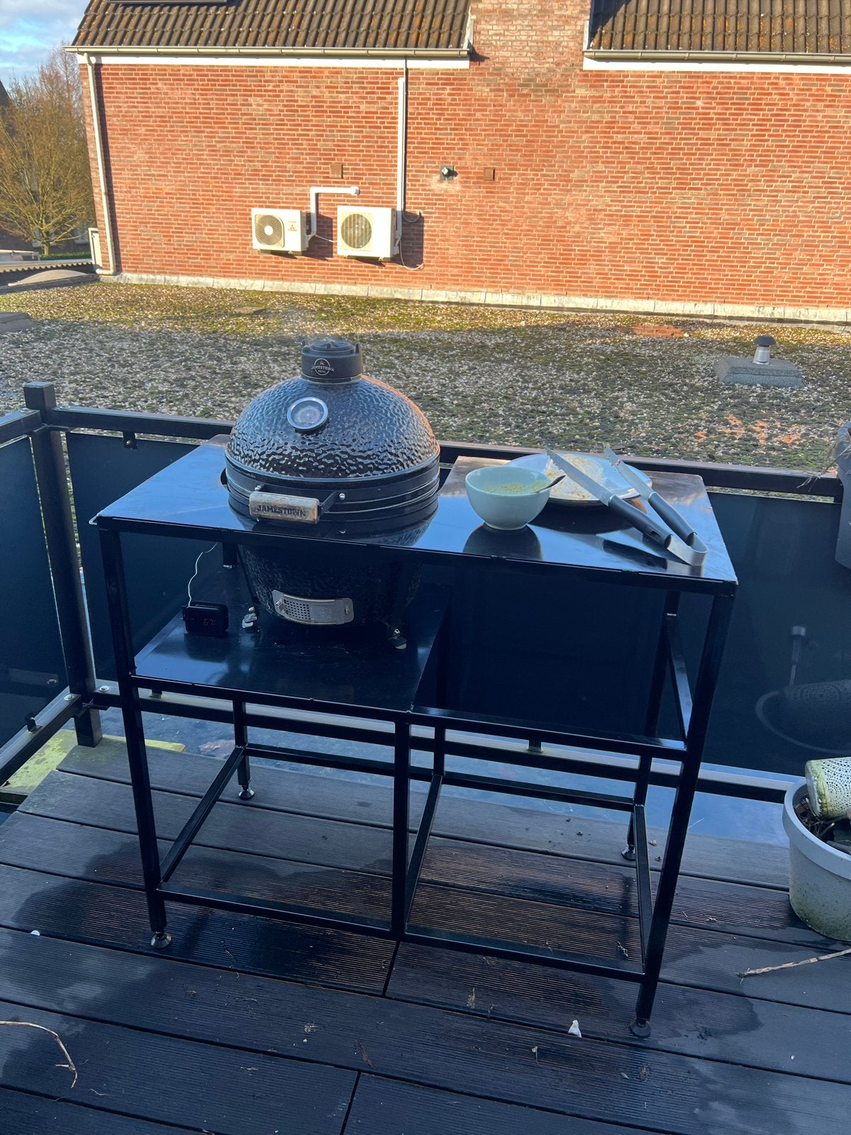 Buitenkeuken voor kleine kamado BBQ, Tuin en Terras, Buitenkeukens, Ophalen, Gebruikt, Houtskool, Vrijstaand