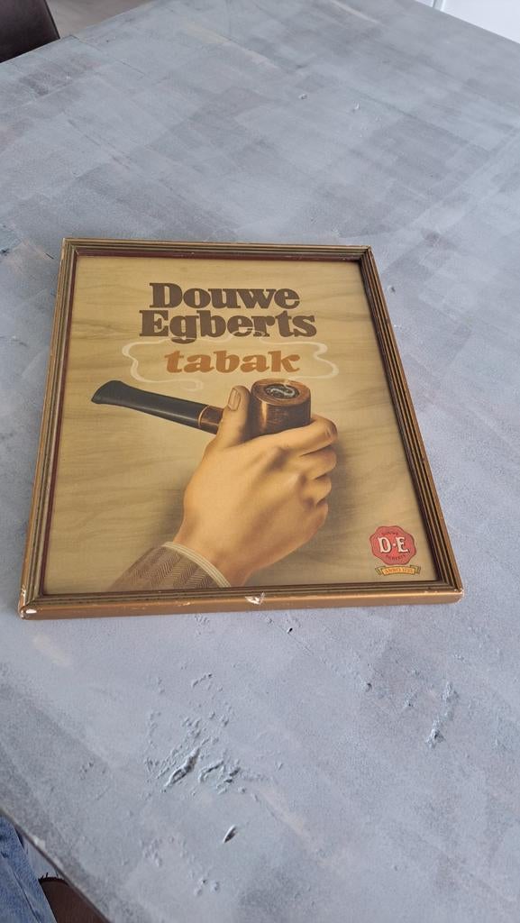 Origineel Douwe Egberts tabak reclamebord, Ophalen of Verzenden, Gebruikt, Reclamebord