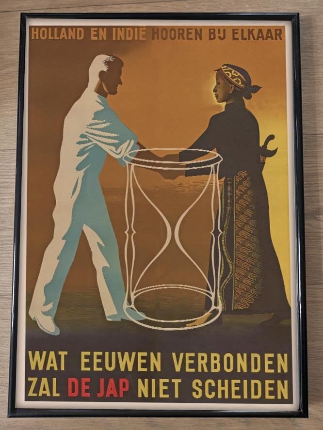 NEDERLANDS INDIE Knil Holland en Indie propaganda Poster in