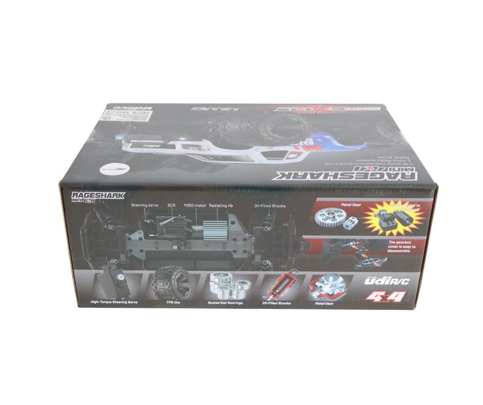 UDI RC RAGESHARK MONSTER TRUCK 1/16 BRUSHED RTR - PURPLE, Elektro, Verzenden, Auto offroad, Nieuw