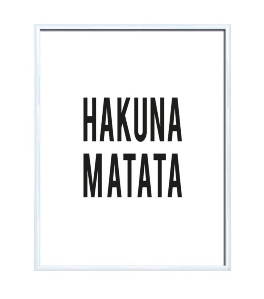 Fotolijst wit 40x50 cm | Incl. poster Hakuna Matata (NIEUW), Ophalen of Verzenden, Nieuw, Kunststof