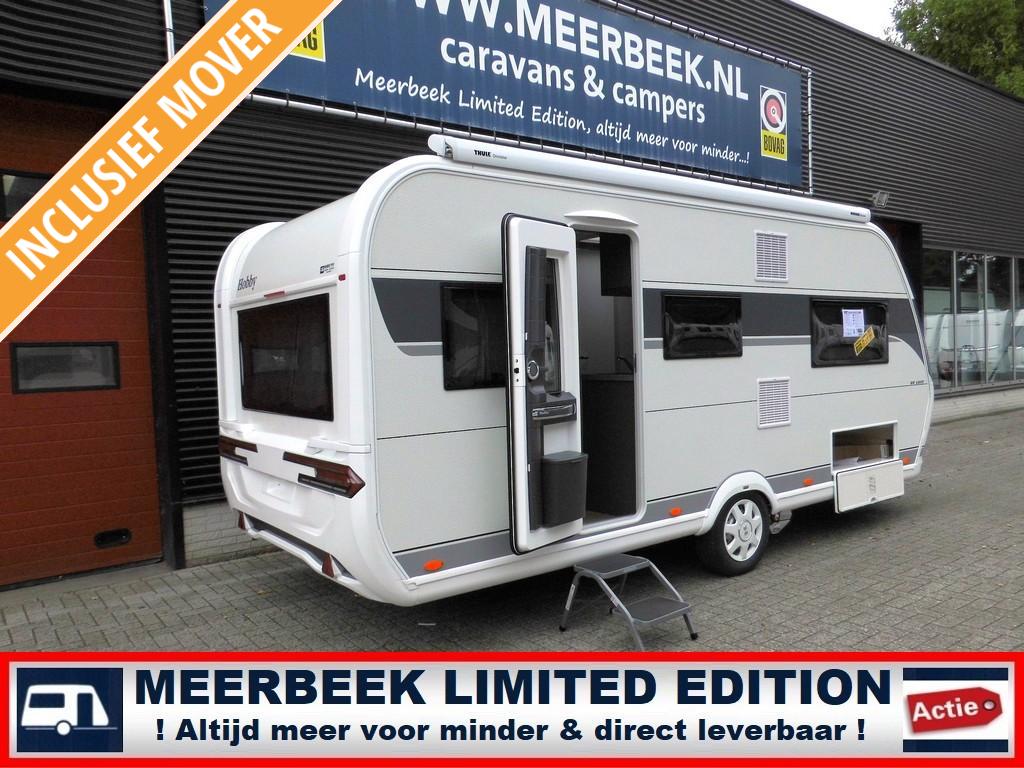Hobby De Luxe 495 UL 4054,=KORTING BC260+THULE, Caravans en Kamperen, Caravans, Rondzit, Hobby, 5 tot 6 meter, Schokbreker