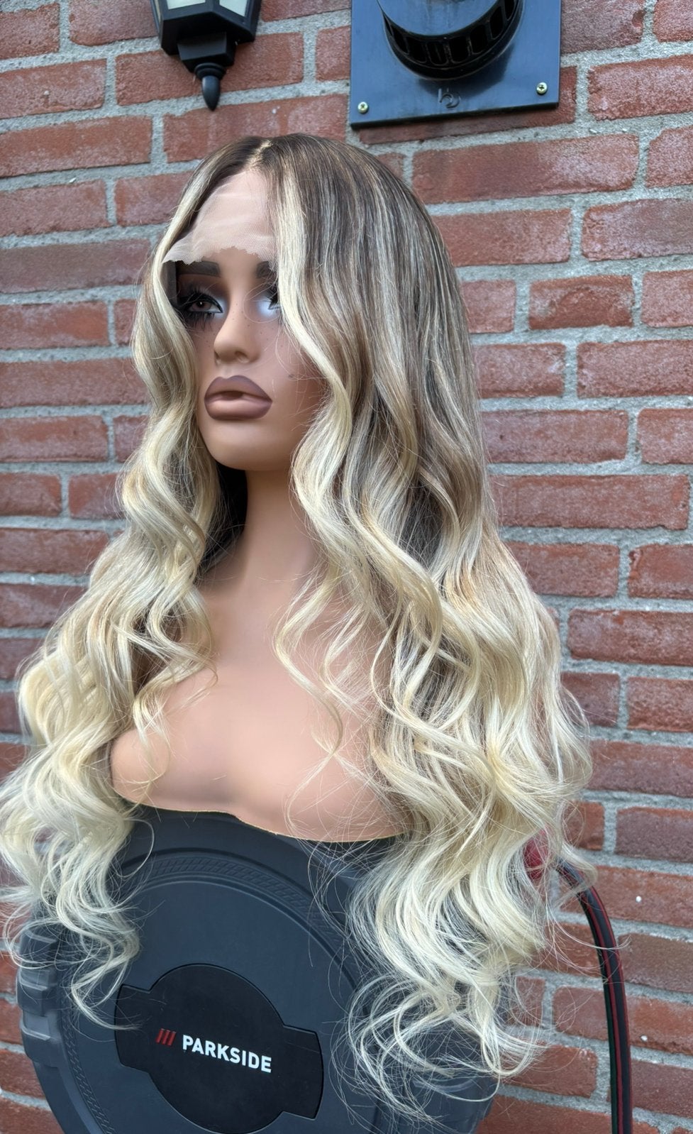 Ombre blonde haarwerk lace wig pruik echt haar haarstuk, Ophalen, Nieuw, Shampoo of Conditioner