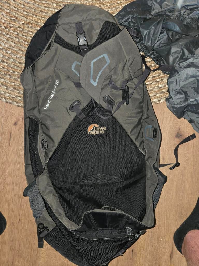Lowe Alpine Travel Trekker II 70 Backpack en ND60 backpack, Gebruikt, 25 tot 40 cm, Trekking, 60 cm of meer