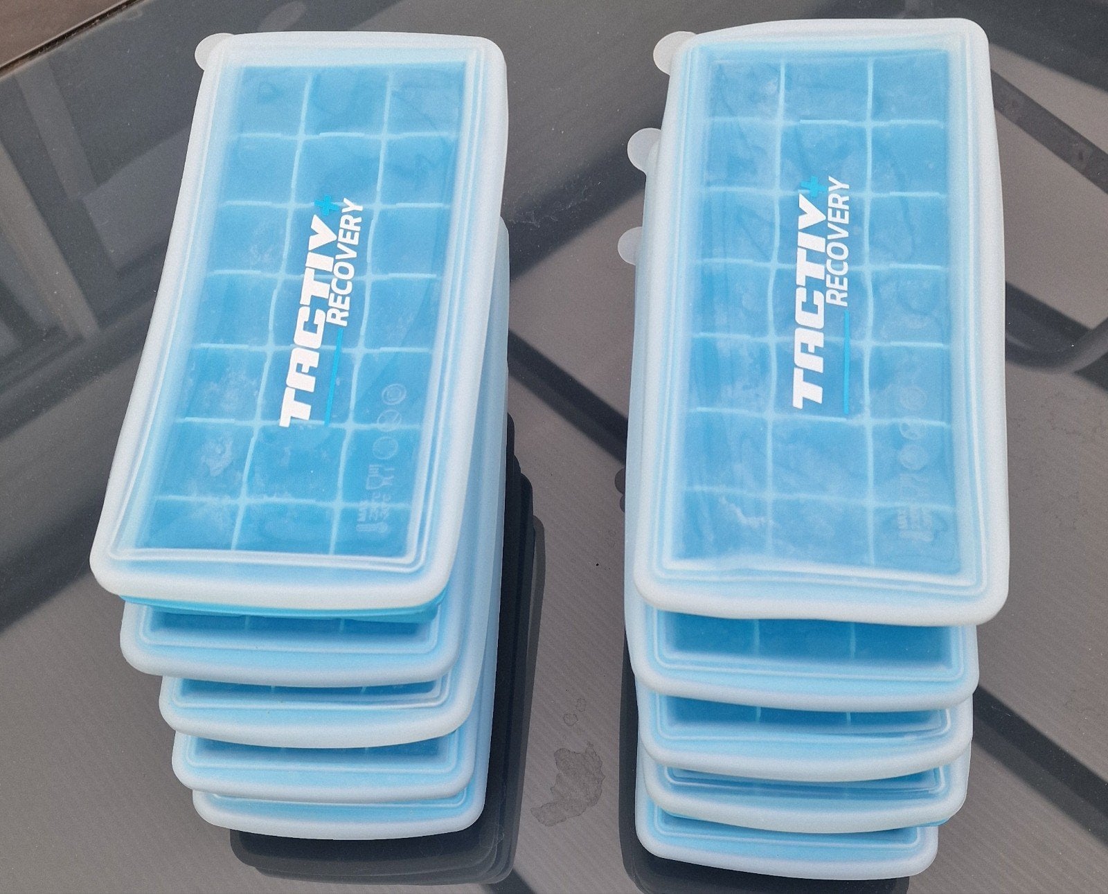 10x Tactiv Recovery IJsblokjesvorm met Deksel - BPA-vrij, Huis en Inrichting, Ophalen of Verzenden, Overige merken, Rubber/elastomeren
