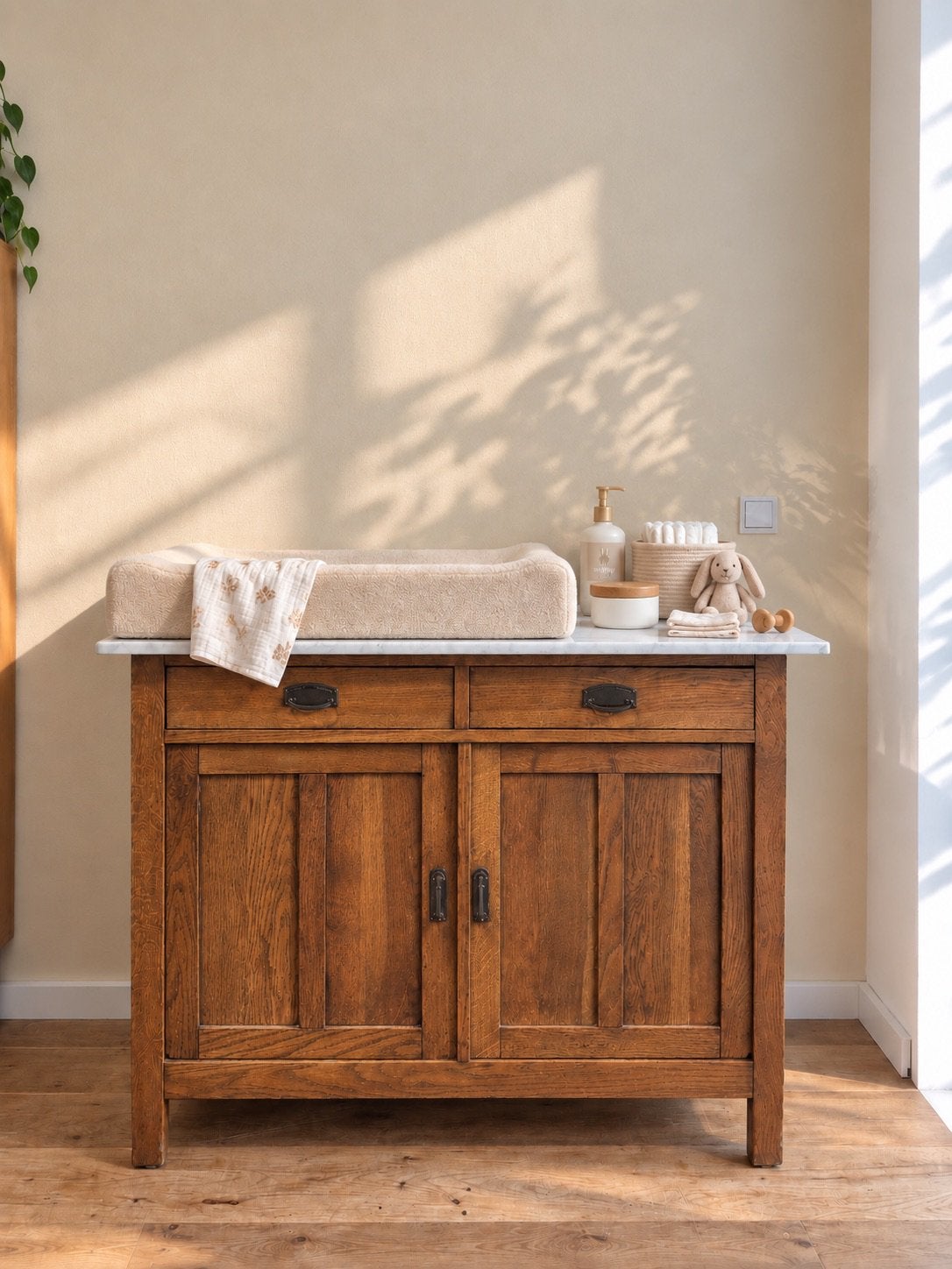 Vintage commode marmer blad, 50 tot 70 cm, Ophalen of Verzenden, 90 tot 105 cm, 100 cm of meer
