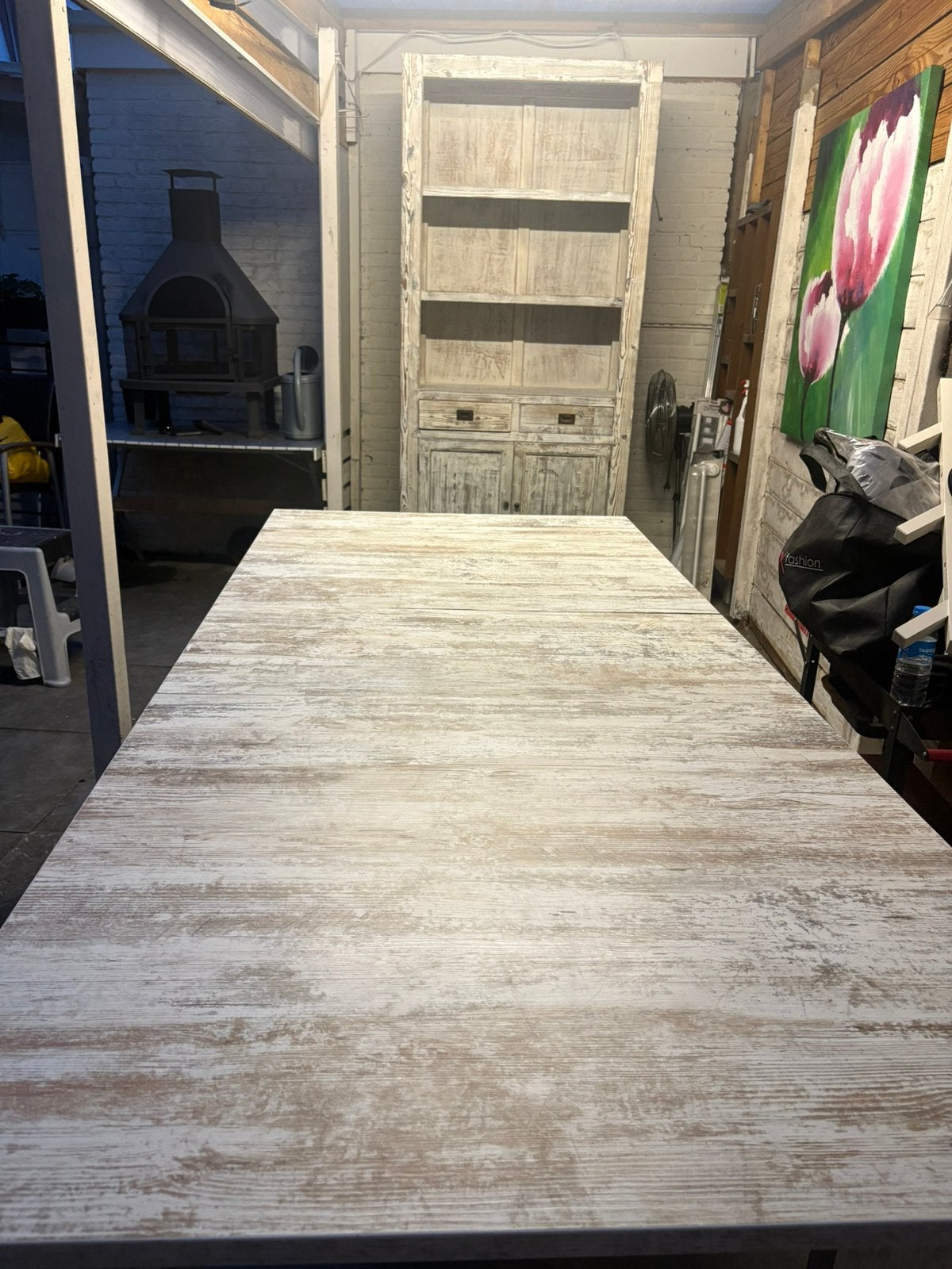 Eettafels met 2 stolen, Huis en Inrichting, Tafels | Eettafels, Ophalen, Zo goed als nieuw, Rechthoekig, 50 tot 100 cm