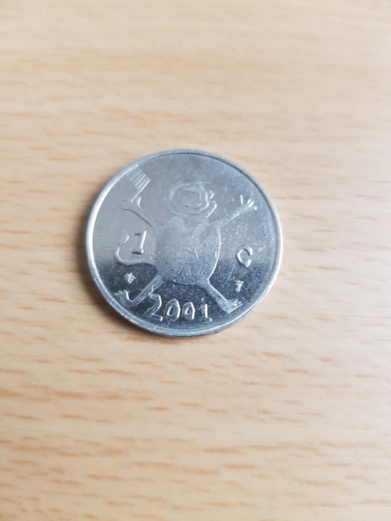 Nikkelen 1 gulden munt 2001 - Koningin Beatrix, Postzegels en Munten, Munten | Nederland, Ophalen of Verzenden, Losse munt
