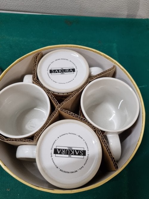 mokken met hanen vier stoneware mugs nieuw, Ophalen of Verzenden, 'T Olde Gre-j, Info@toldegrej.nl, Endepoelstraat 20f Didam