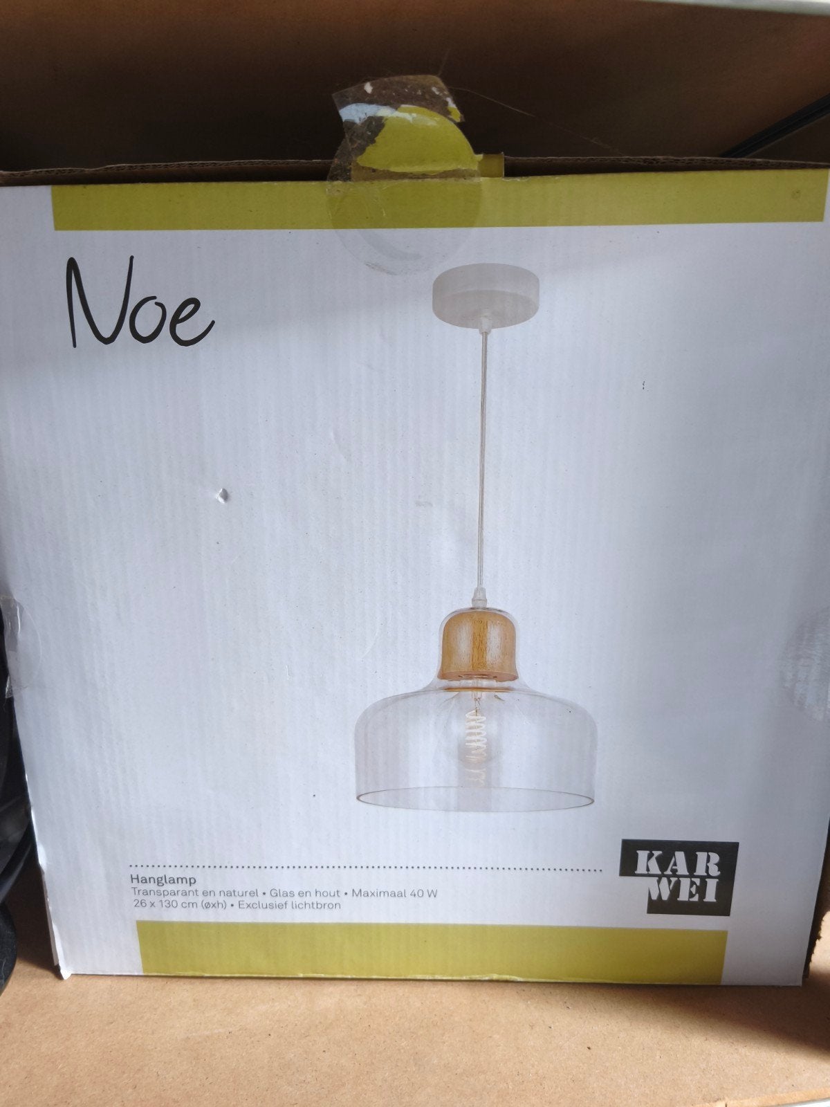 Nieuwe hanglamp van Karwei, Ophalen of Verzenden, Nieuw, Glas