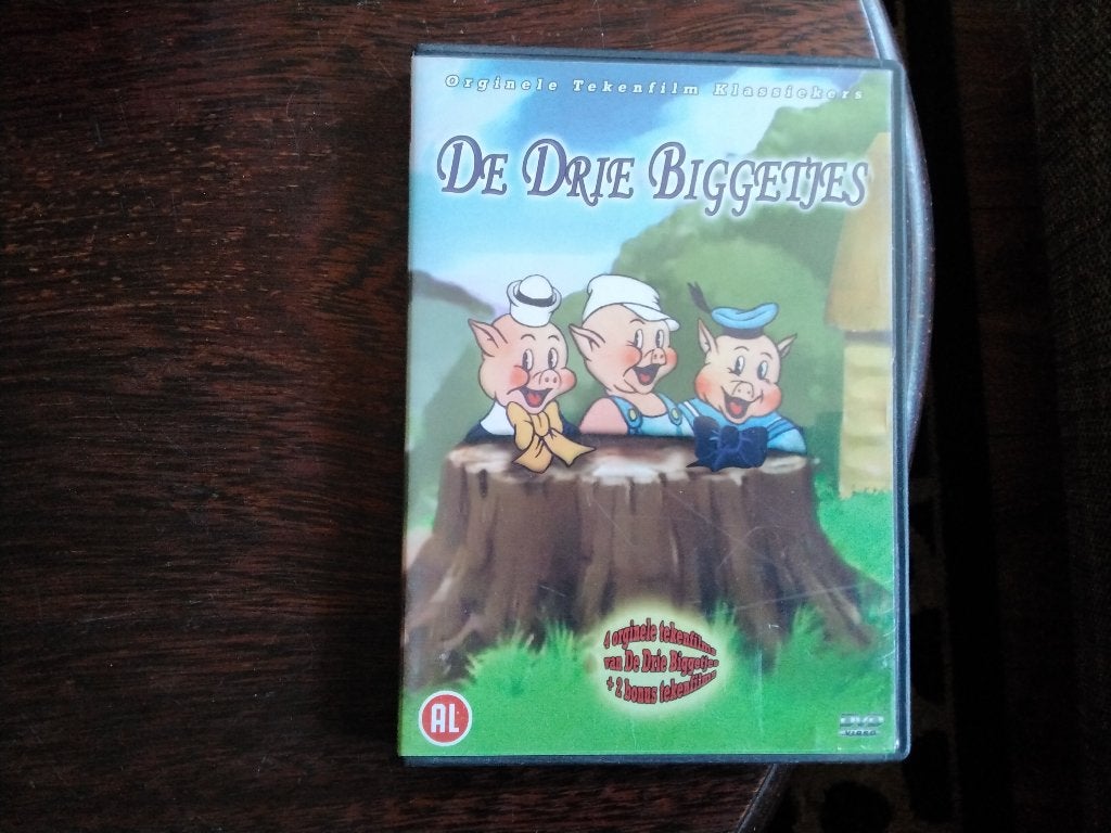De drie biggetjes, origineel, Cd's en Dvd's, Dvd's | Kinderen en Jeugd, Avontuur, Alle leeftijden, Ophalen of Verzenden, Zo goed als nieuw