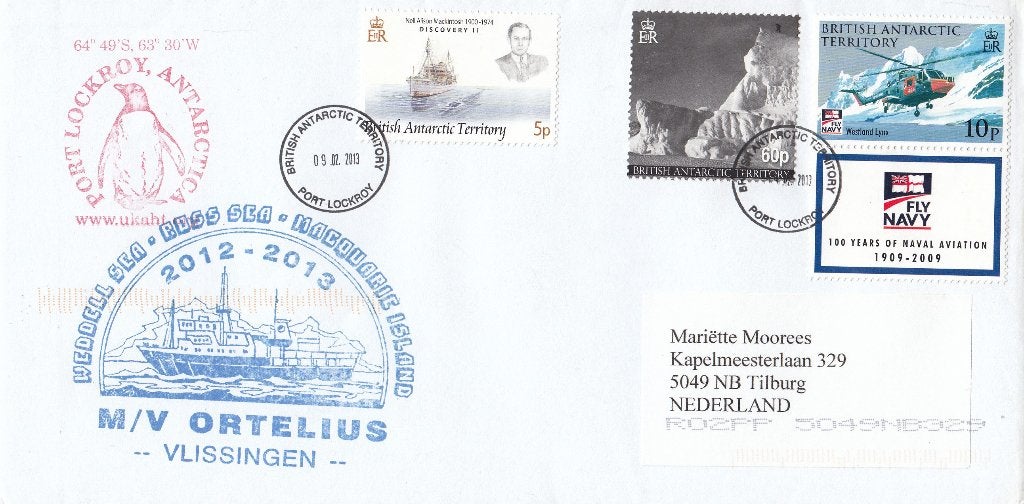 Brits Antarctica- BAT17- 2013- Port Lockroy- MV Ortelius- G, Verzenden, Envelop