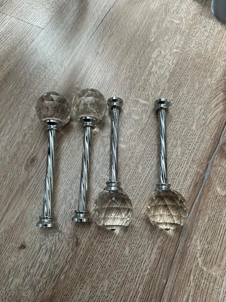Set van 6 Kristallen Gordijnhouders / Kwastenhouders, Ophalen of Verzenden, Zo goed als nieuw
