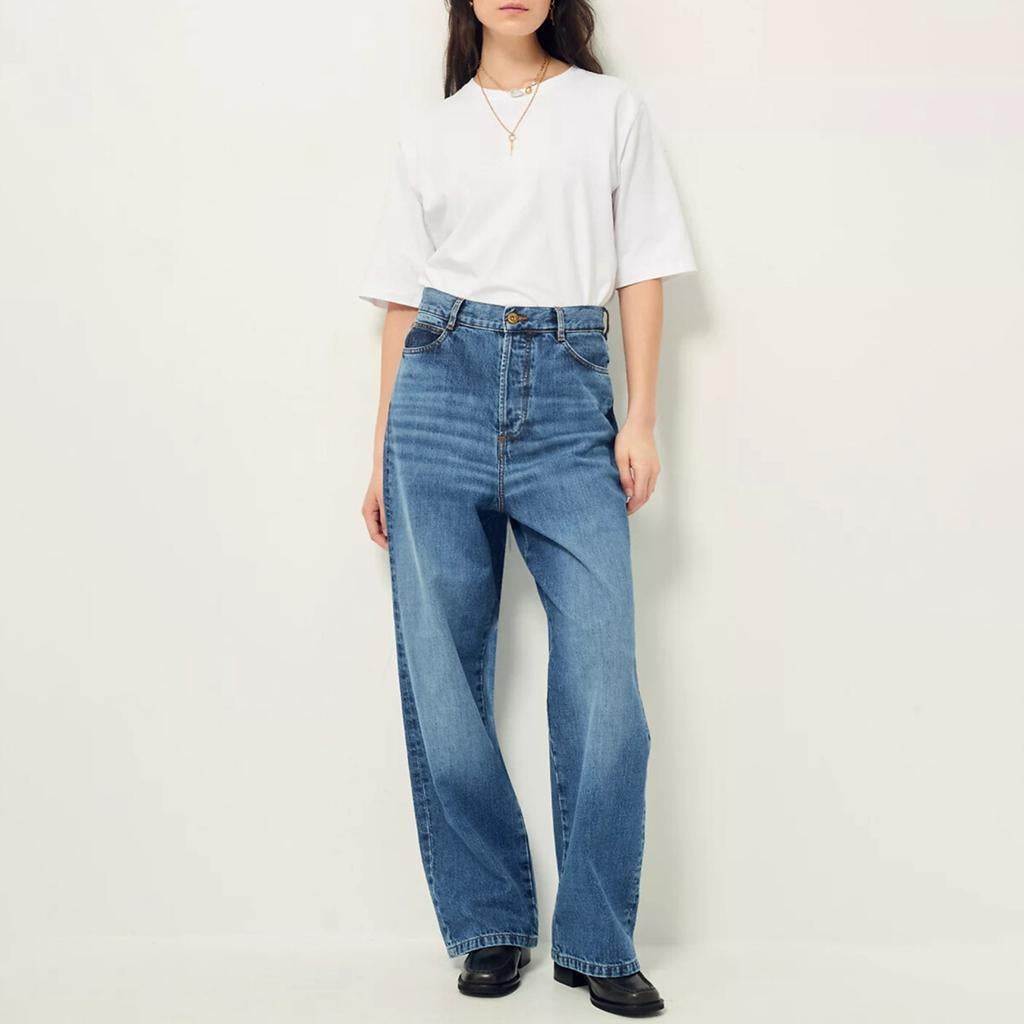 Sessùn heerlijke rechte jeans, super model, hoge taille 34, Ophalen of Verzenden, Nieuw, Blauw, W27 (confectie 34) of kleiner