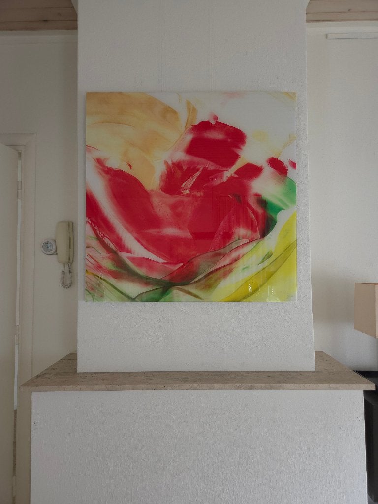 Kunstwerk achter glas., Huis en Inrichting, Woonaccessoires | Schilderijen, Tekeningen en Foto's, Ophalen, Gebruikt, Oorspronkelijke maker