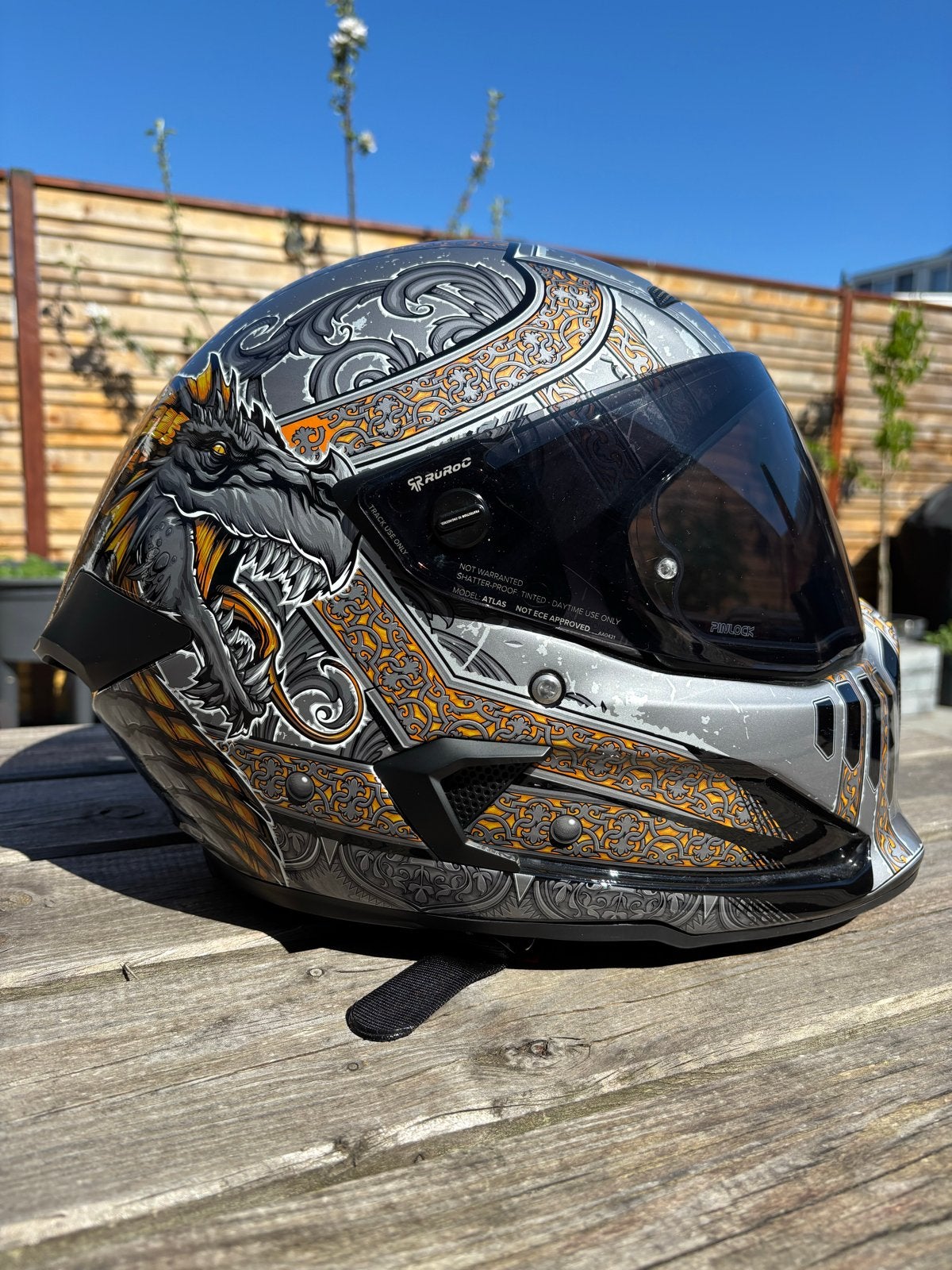 Ruroc Atlas Invicta, Motoren, Ophalen of Verzenden, Tweedehands, Integraalhelm, Overige merken