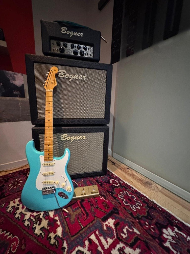 Fender Stratocaster 1957 American Vintage II Sea Foam Green, Ophalen, Zo goed als nieuw, Solid body, Fender